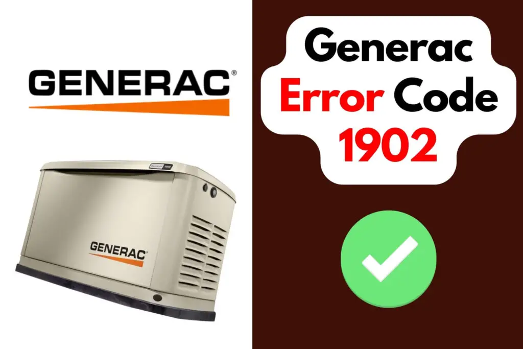 Fix Generac Error Code 1902